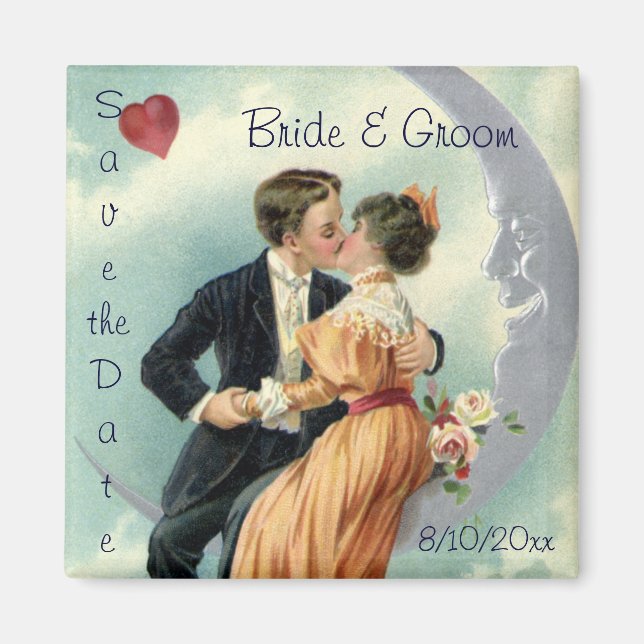 Íman Amor Vintage, Romance, Romântico, Salve a Data (Frente)