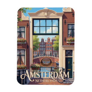 Íman Amsterdã Holanda Casas do Canal Viagem