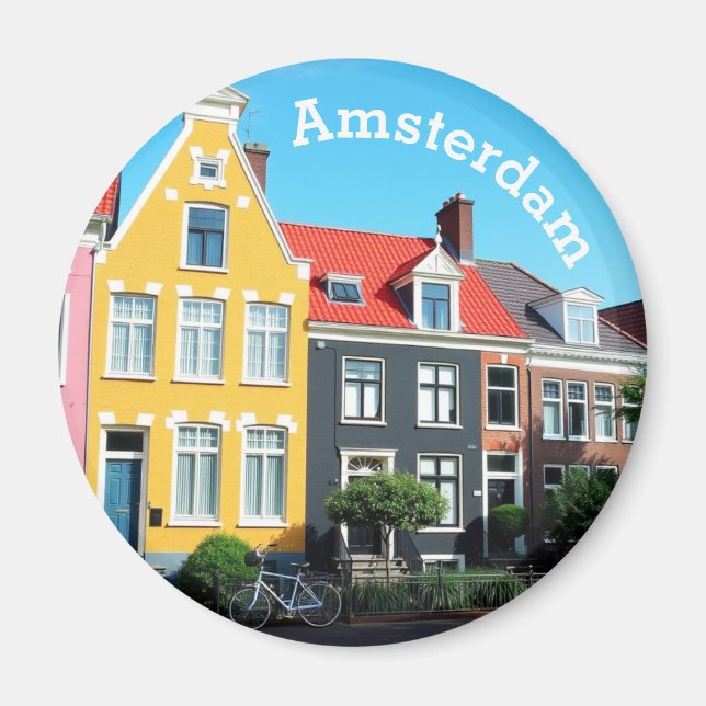 Íman Amsterdã Holanda Casas lembrança  (Frente)