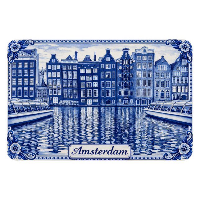 Íman Amsterdam canal houses magnet (Horizontal)