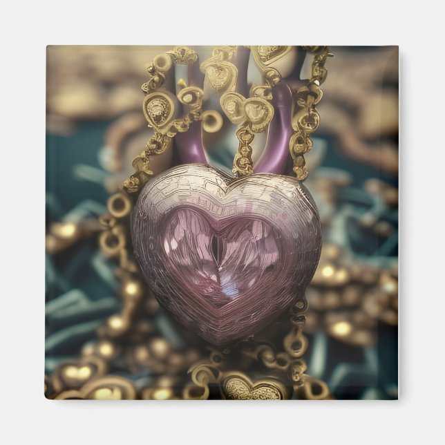 Íman Amulet Crystal Heart (Frente)