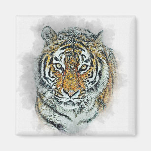 Íman Amur Tiger Tiger Feline Cat Siberian