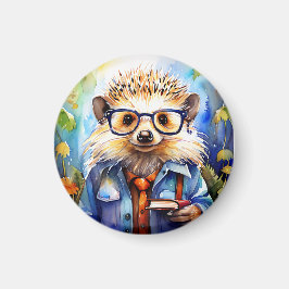 Íman an intelligent watercolor Hedgehog