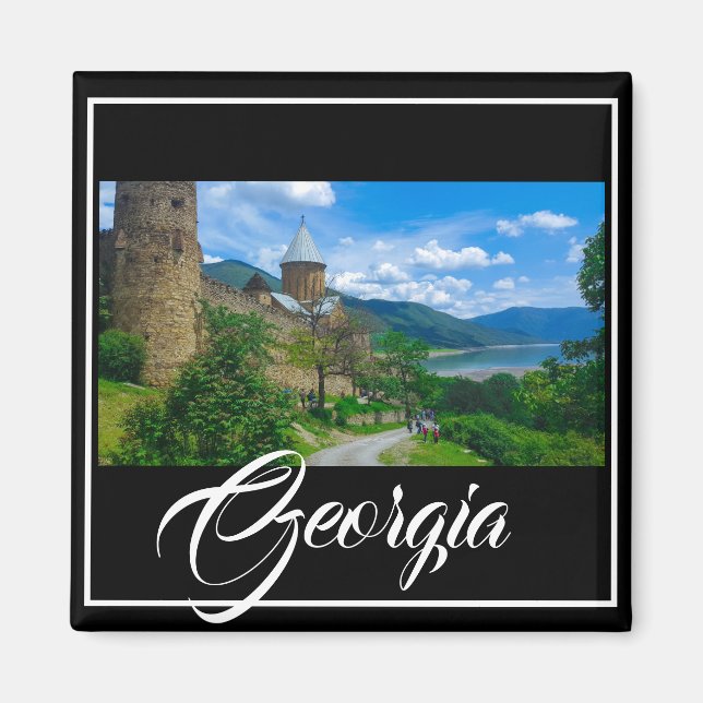 Íman Ananuri Castle Georgia Aragvi Caucuses Montanhas (Frente)