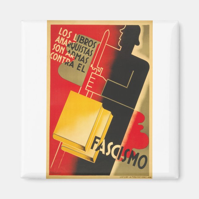 Íman Anarquista da Guerra Civil Espanhola / Físico Raro (Frente)