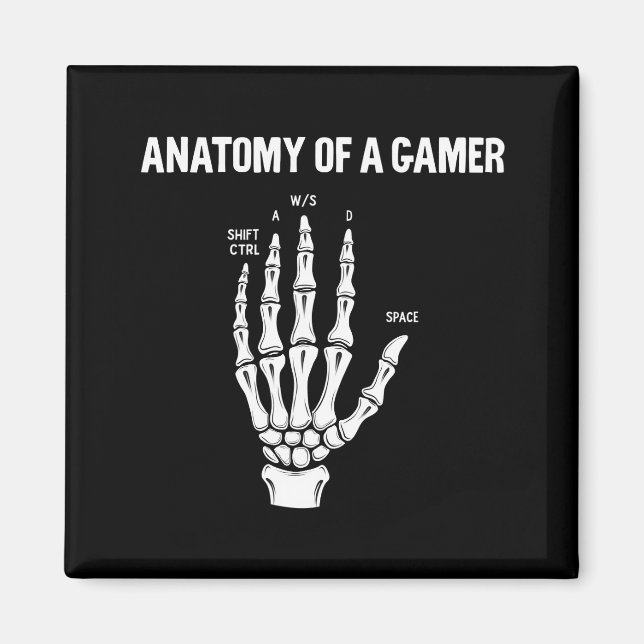 Íman Anatomia De Mão De Esqueleto De Jogador (Frente)