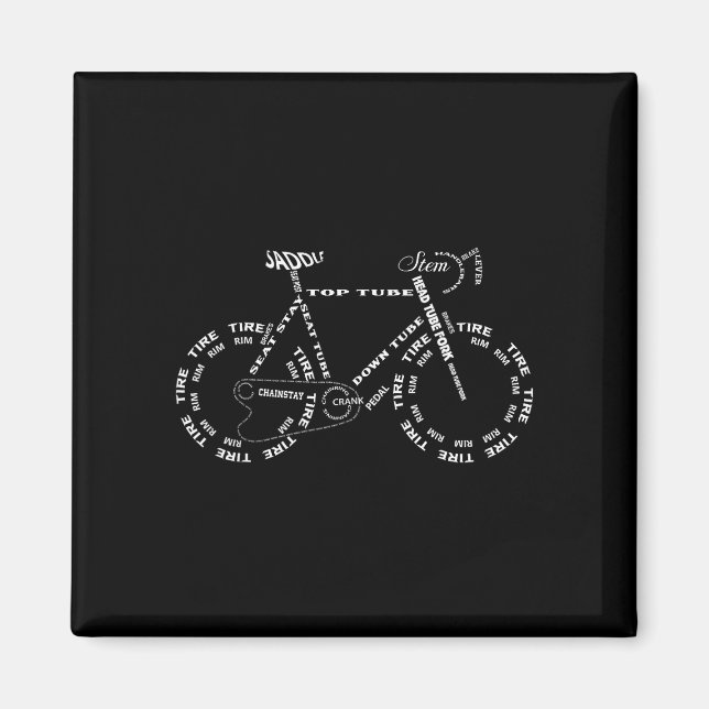 Íman Anatomia de uma bicicleta - partes engraçadas de b (Frente)