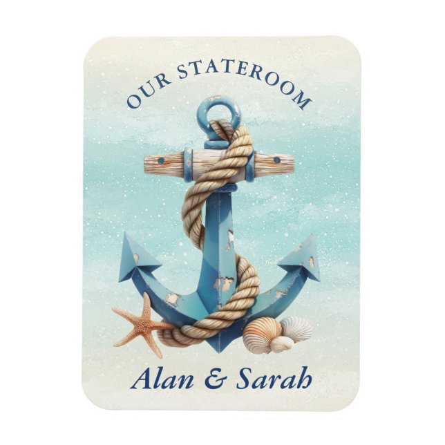 Íman Anchor Cruise Ship Stateroom Magnet (Vertical)