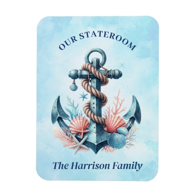 Íman Anchor Cruise Ship Stateroom Magnet (Vertical)