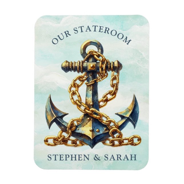 Íman Anchor Cruise Ship Stateroom Magnet (Vertical)