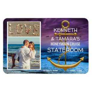 Íman Anchor Cruise Stateroom Door Marker Honeymoon Love