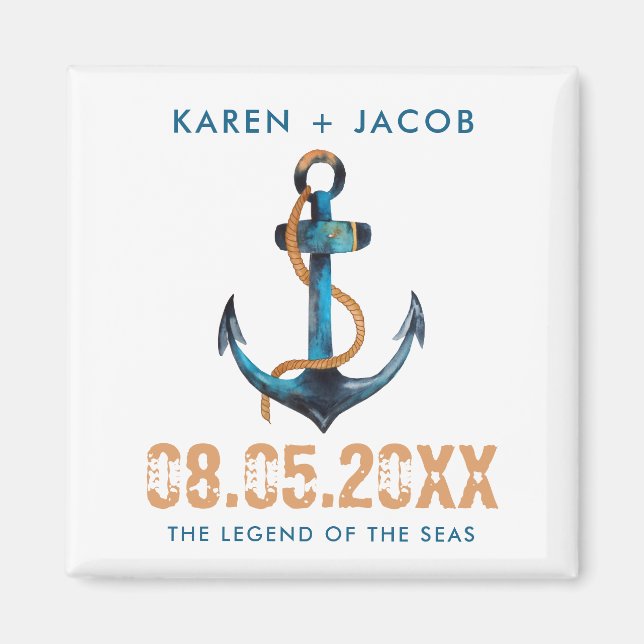 Íman Anchor Náutico Navio De Cruzeiro Que Pretende Ampa (Frente)