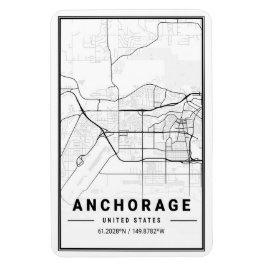 Íman Anchorage Alaska Cidade dos Estados Unidos Mapa de