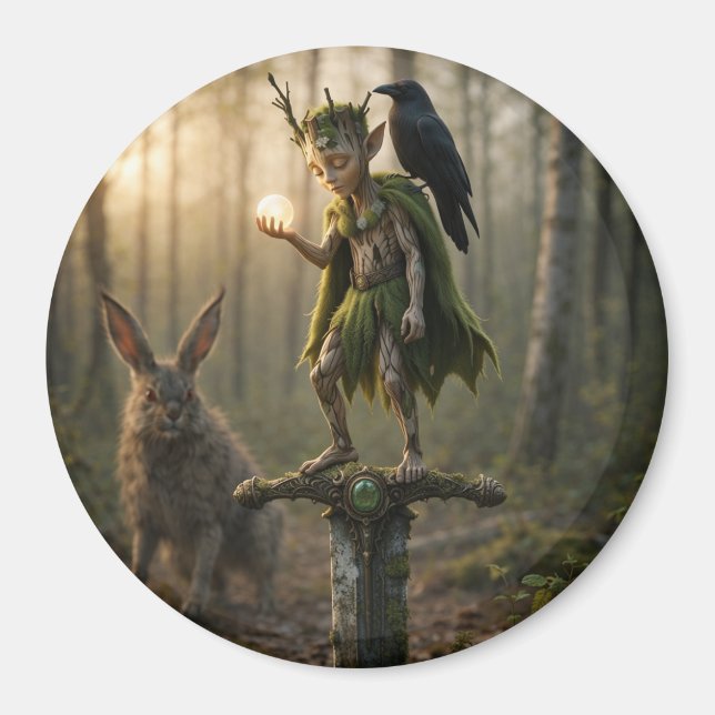 Íman Ancient Druid Bard Fae Pixie with Pearl (Frente)