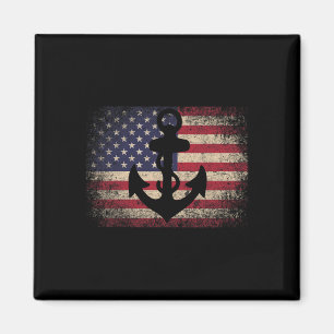 Íman Âncora 4 De Julho Gift American Flag - Boat Saili