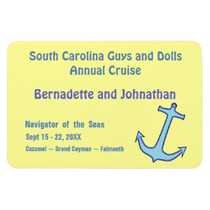 Íman Âncora azul no marcador amarelo da porta de