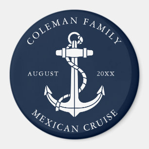 Íman Âncora de barco de cruzeiro náutico personalizado