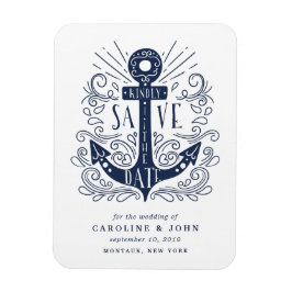 Íman Âncora Desenhada à Mão Salvar a Data