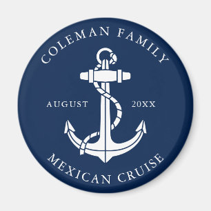 Íman Âncora Náutica Cruzeiro Familiar Personalizado