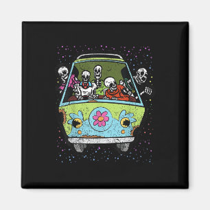 Íman Andando Hippie Van Halloween Costume Retro Bones