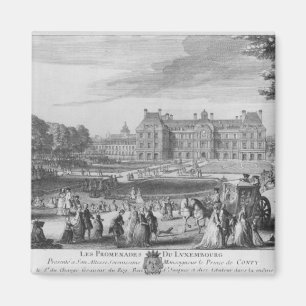 Íman Andando nos jardins de Luxembourg, 1729