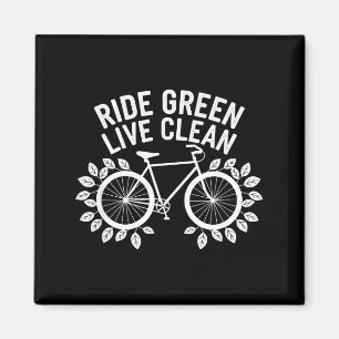 Íman Andar de Bicicleta Verde Vive Limpo Amante da Natu