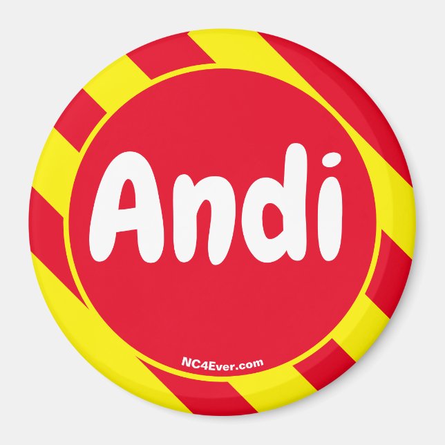 Íman Andi Red/Yellow Magnet (Frente)
