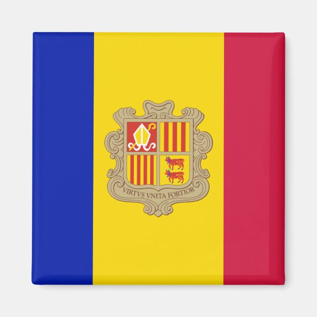 Íman Andorra Flag Magnet (Frente)