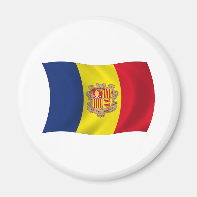 Íman Andorra Flag Magnet (Frente)