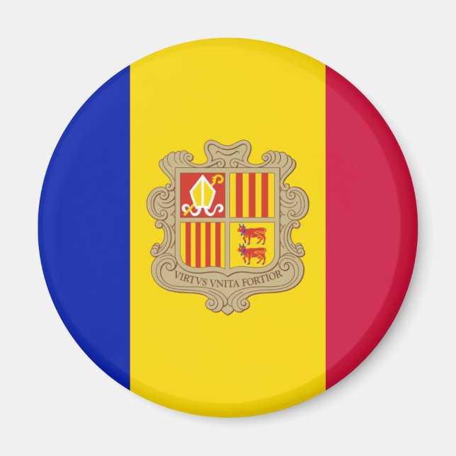 Íman Andorra Flag Magnet (Frente)