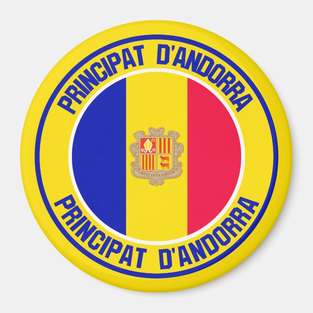 Íman Andorra Round Emblem (Frente)