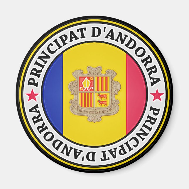 Íman Andorra Round Emblem (Frente)
