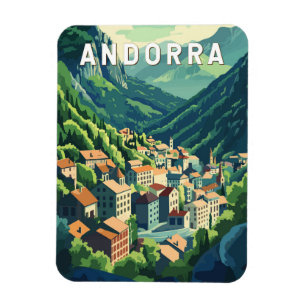 Íman Andorra Viagem Art Vintage