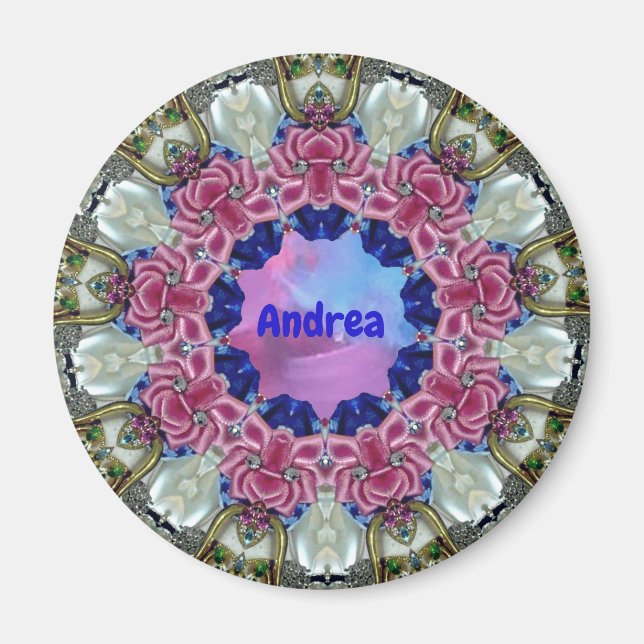 Íman ANDREA ~ Padrão de Páscoa Personalizado ~ (Frente)