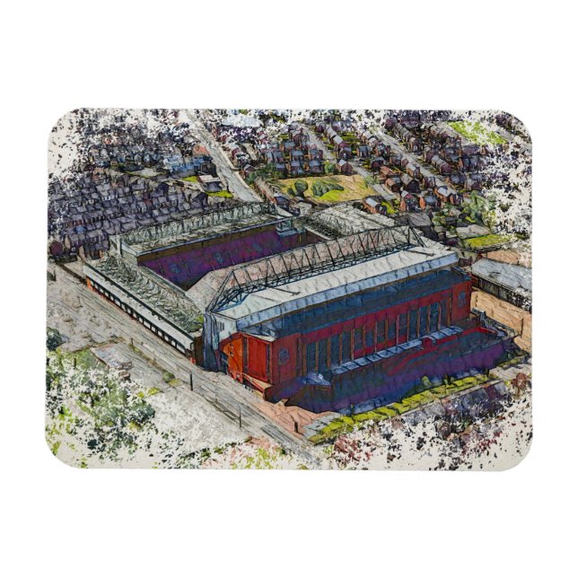 Íman Anfield Stadium Liverpool - Artistic Watercolour (Horizontal)