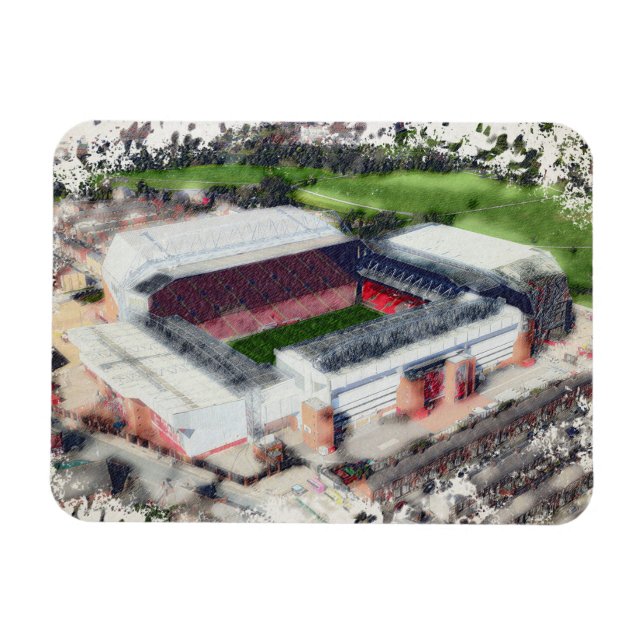 Íman Anfield Stadium Liverpool - Artistic Watercolour (Horizontal)