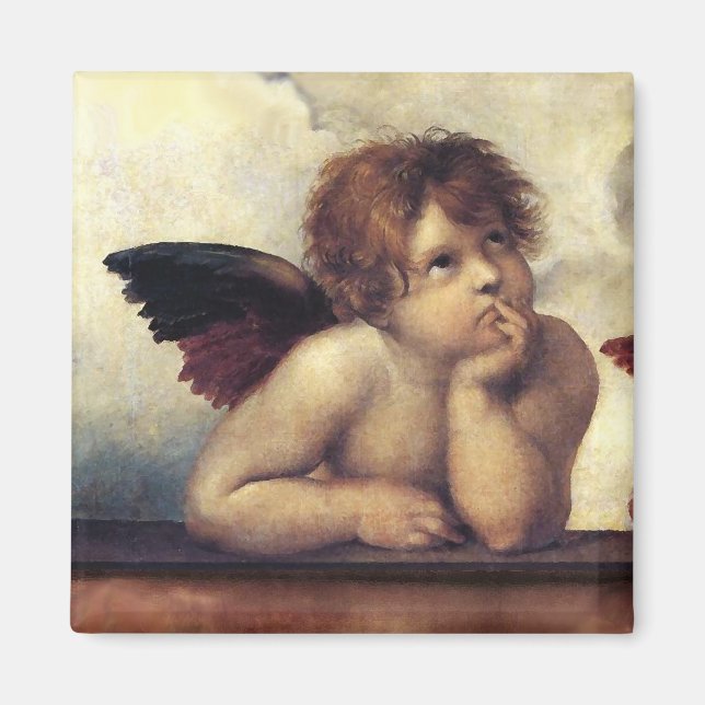 Íman ANGEL/Winged Cherub Raffaello Sanzio Magnet (Frente)