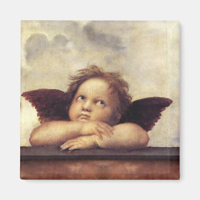 Íman ANGEL/Winged Cherub Raffaello Sanzio Magnet (Frente)