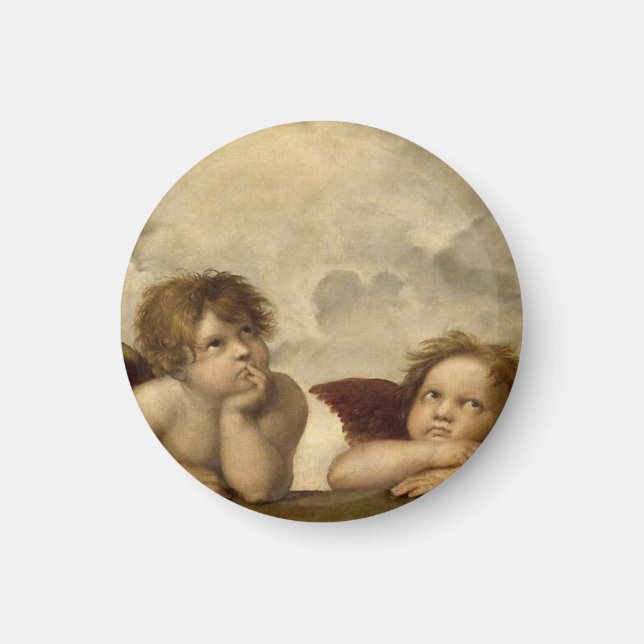 Íman Angels Cherubs Raphael Santi Sistine Madonna Sweet (Frente)