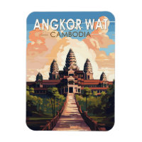 Angkor Wat Cambodia Viagem Art Vintage