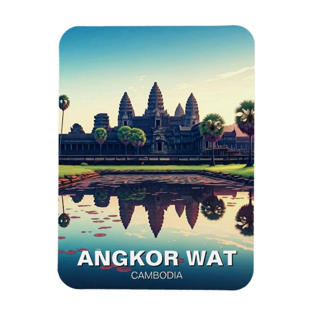 Íman Angkor Wat Cambodja no amanhecer (Vertical)