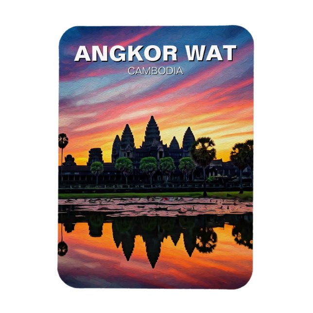 Íman Angkor Wat Cambodja Sunset (Vertical)