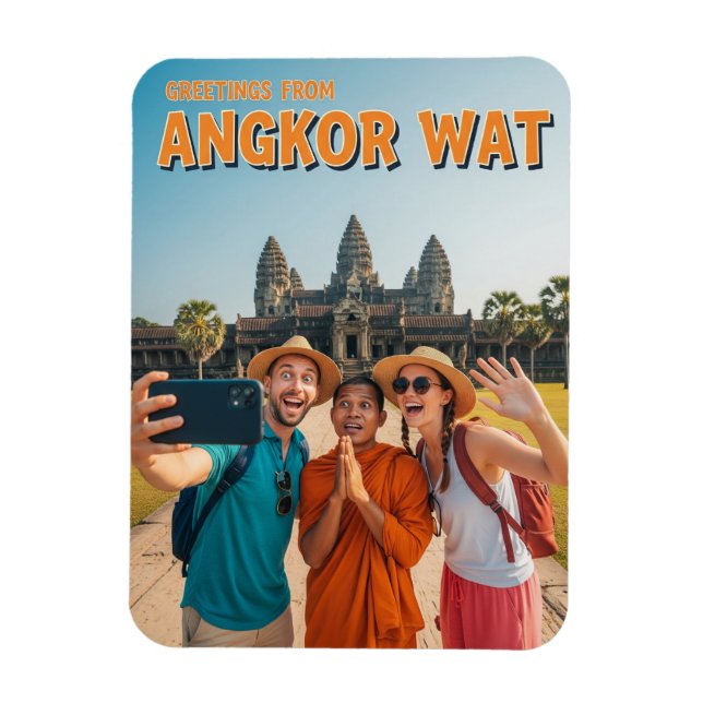 Íman Angkor Wat engraçado Camboja (Vertical)