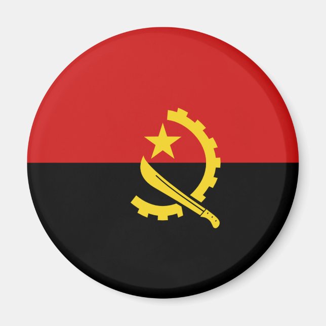 Íman Angola Fisheye Flag Magnet (Frente)