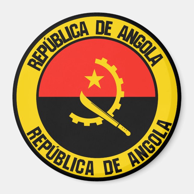 Íman Angola Round Emblem (Frente)
