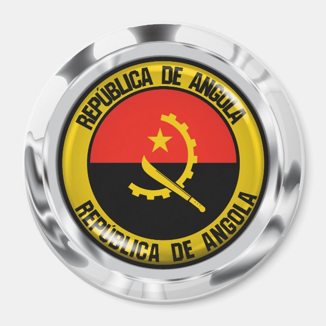 Íman Angola Round Emblem (Frente)