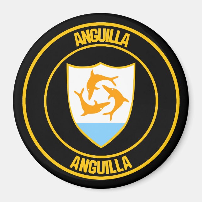 Íman Anguilla Round Emblem (Frente)