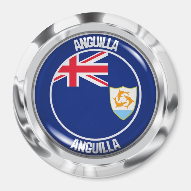 Íman Anguilla Round Emblem (Frente)