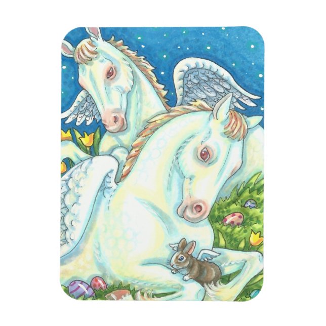 ÍMAN  ÂNGULOS BUNNY & COLT, MAGNET DE PÁSCOA WHIMSY (Vertical)