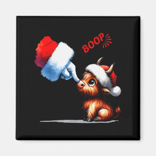 Íman Anim Boop Natal Vaca Highland Papai Noel Fazendeir